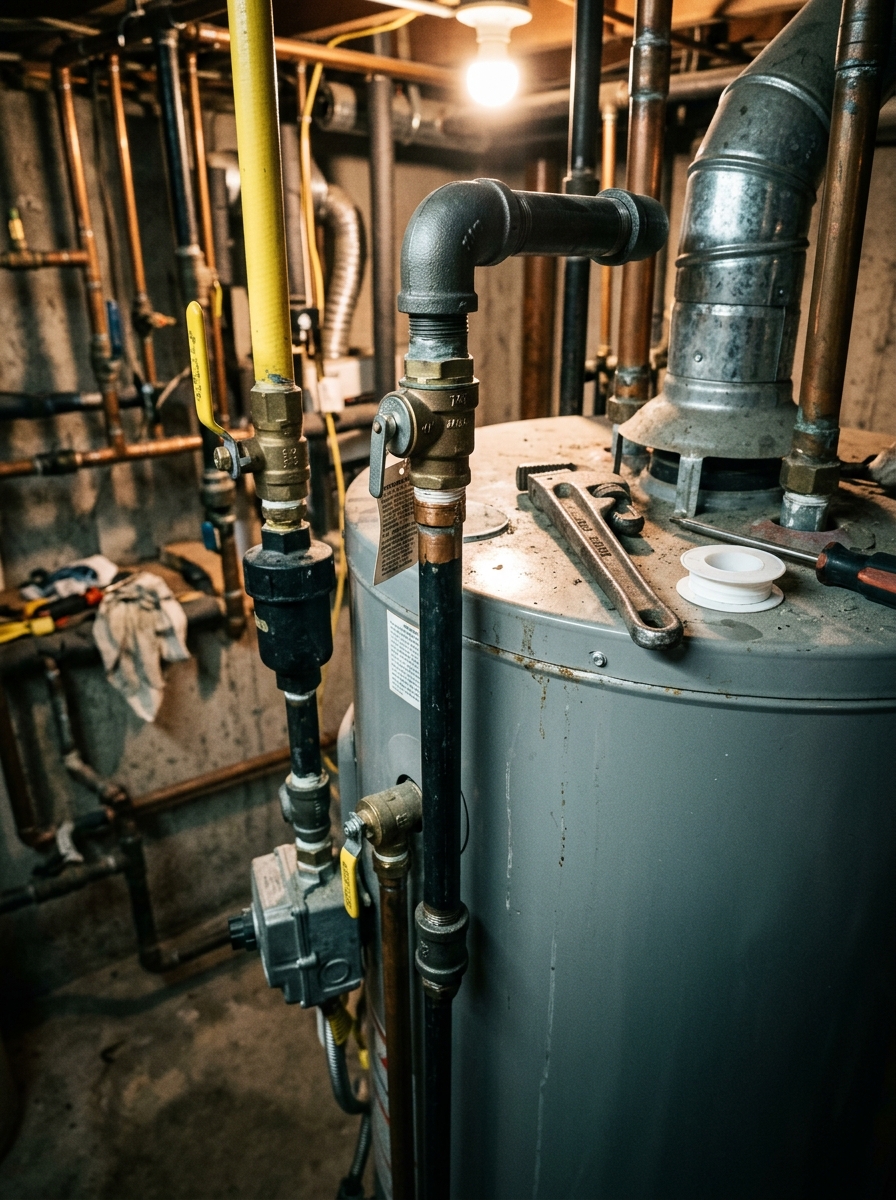 Water Heater — Repair, replace, install — tank or tankless, gas or electric. From a dripping relief valve to a full new unit, same-day in most cases.